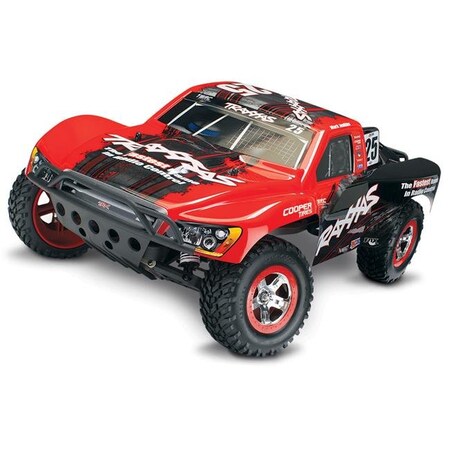 Traxxas Traxxas T1X-580341RBLK Slash 1 by 10 Scale Electric Short Course Truck; Black & Red T1X-580341RBLK